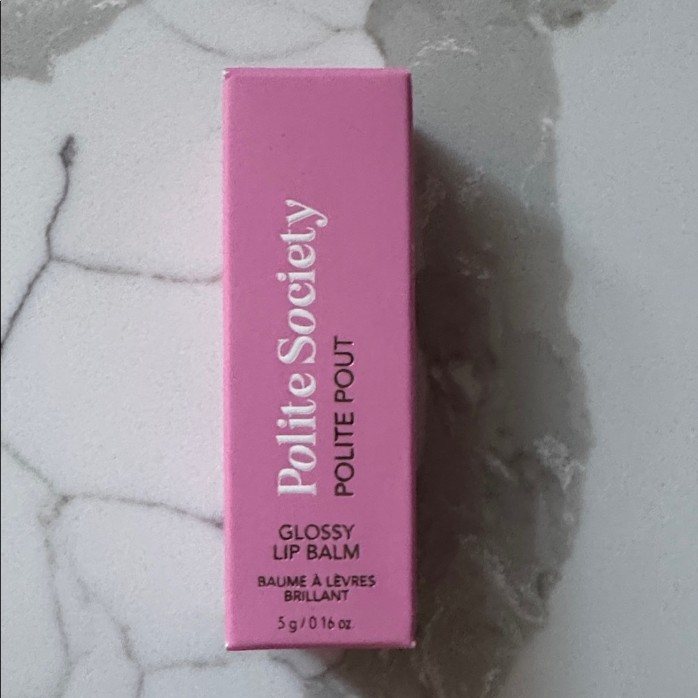🌸5/$25🌸 Polite Society polite pout glossy lip balm pink grapefruit